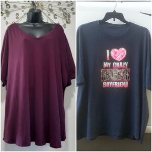 Plus Size Boyfriend Camo Neon Pink Graphic TShirt + BOGO Free TShirt